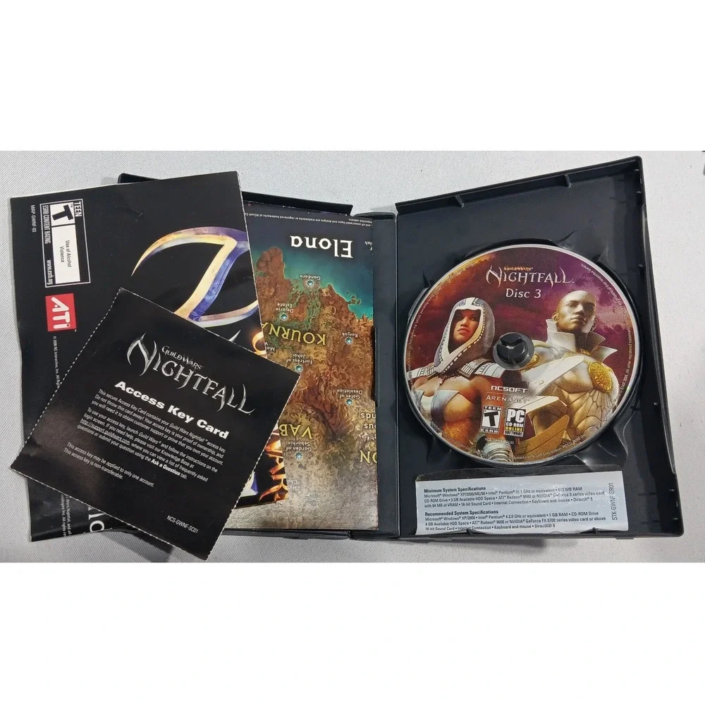 Guild Wars Nightfall PC CD ROM Game Expansion Expansion Pack Complete